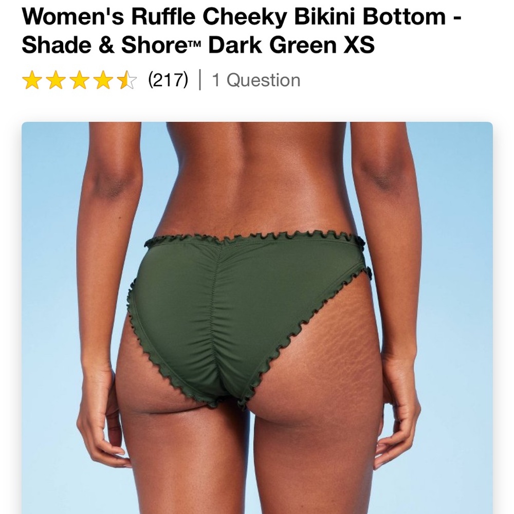 ⚜️ Ruffle Cheeky Bikini Bottom (only) from Shade & Shore™ sz XS